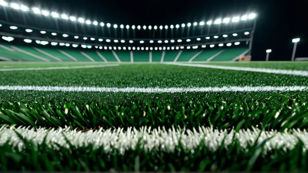 Футбольное поле под светом стадиона