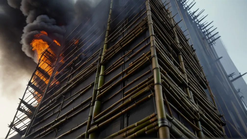 Пожар в высотном здании Гонконга: один человек тяжело ранен