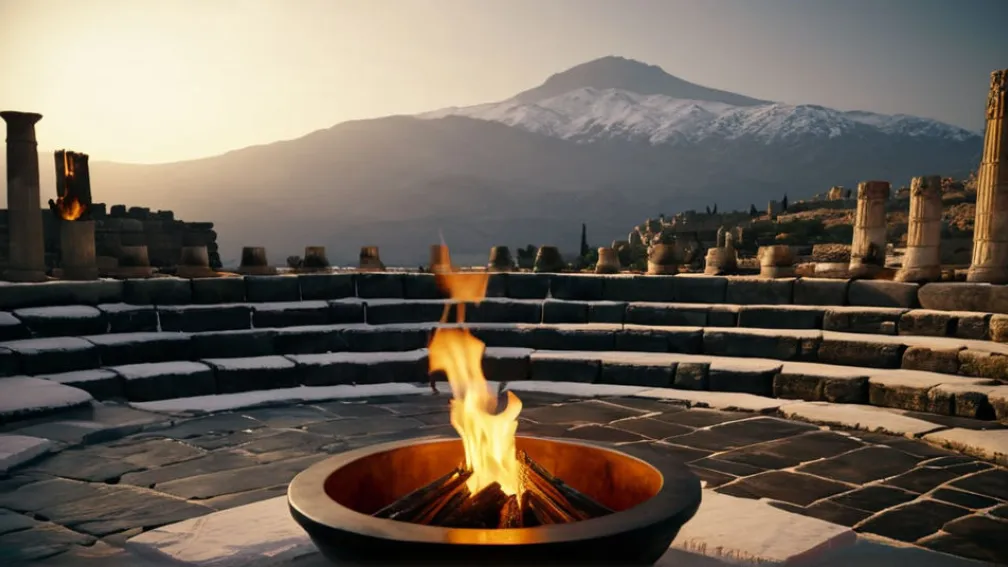 Олимпийский огонь начал свой путь к Играм в Милане и Кортине, несмотря на ненастье