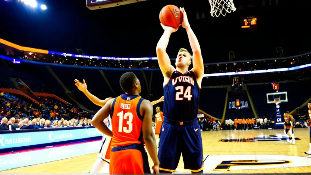 Баскетболисты «Вирджинии» разгромили «Куинс» со счетом 94:69 благодаря 21 очку Де Риддера