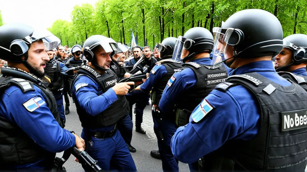 Протесты и забастовки в Париже