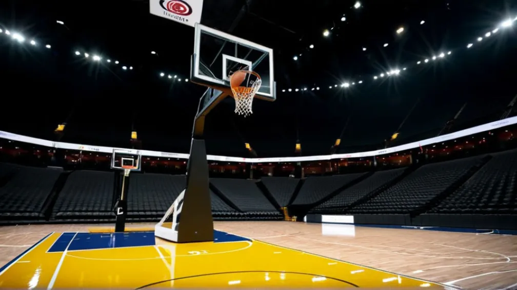 Фотореалистичное изображение баскетбольной площадки