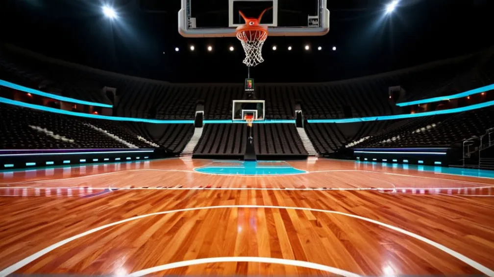 Пустой баскетбольный зал