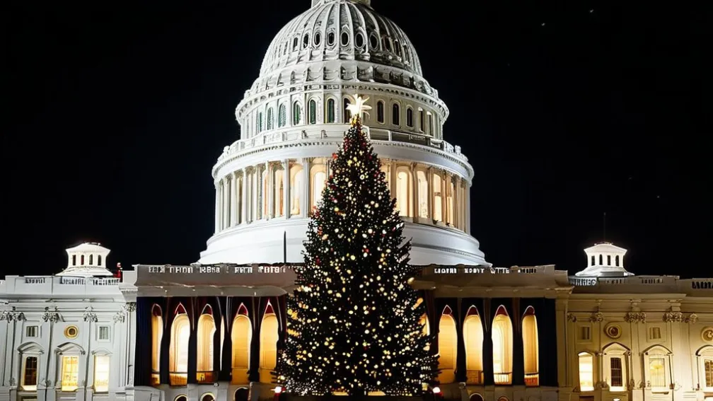 50-летняя невадская ель «Серебряная Красавица» стала главной рождественской ёлкой Капитолия США