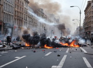 Массовые протесты во Франции: столкновения с полицией, поджоги и почти 200 арестов на фоне недовольства Макроном