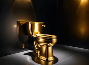 Золотой унитаз «Америка» от Маурицио Каттелана выставлен на аукцион за $10 миллионов