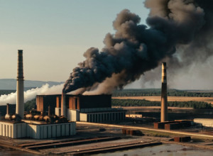 Пожар на выведенной из эксплуатации электростанции в Техасе: столбы дыма над Галвестоном