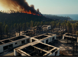 Масштабный пожар в Японии: уничтожены дома, есть погибшие и пострадавшие