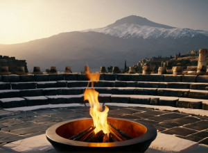 Олимпийский огонь начал свой путь к Играм в Милане и Кортине, несмотря на ненастье