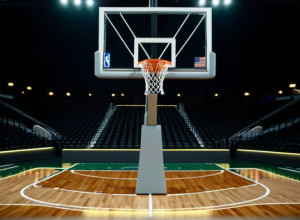 Фотореалистичное изображение баскетбольной площадки