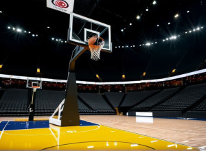 Фотореалистичное изображение баскетбольной площадки