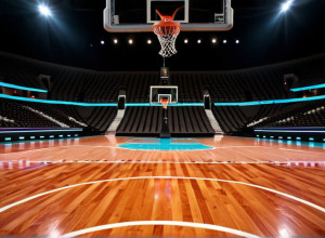 Пустой баскетбольный зал