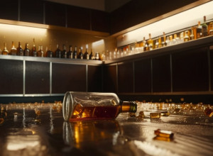 Пьяный енот устроил погром в винном магазине Вирджинии и уснул на полу