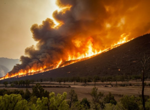 Огненные волны горят в Чили