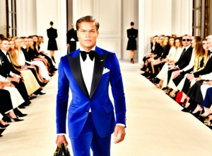 Колман Диего, Лейм Хемсвор и Нойхаусн пакуя показ Ralph Lauren на фестивале моды в Милане