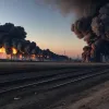 В Вильнюсе произошел крупный пожар: взорвались цистерны со сжиженным газом на железной дороге
