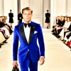 Колман Диего, Лейм Хемсвор и Нойхаусн пакуя показ Ralph Lauren на фестивале моды в Милане